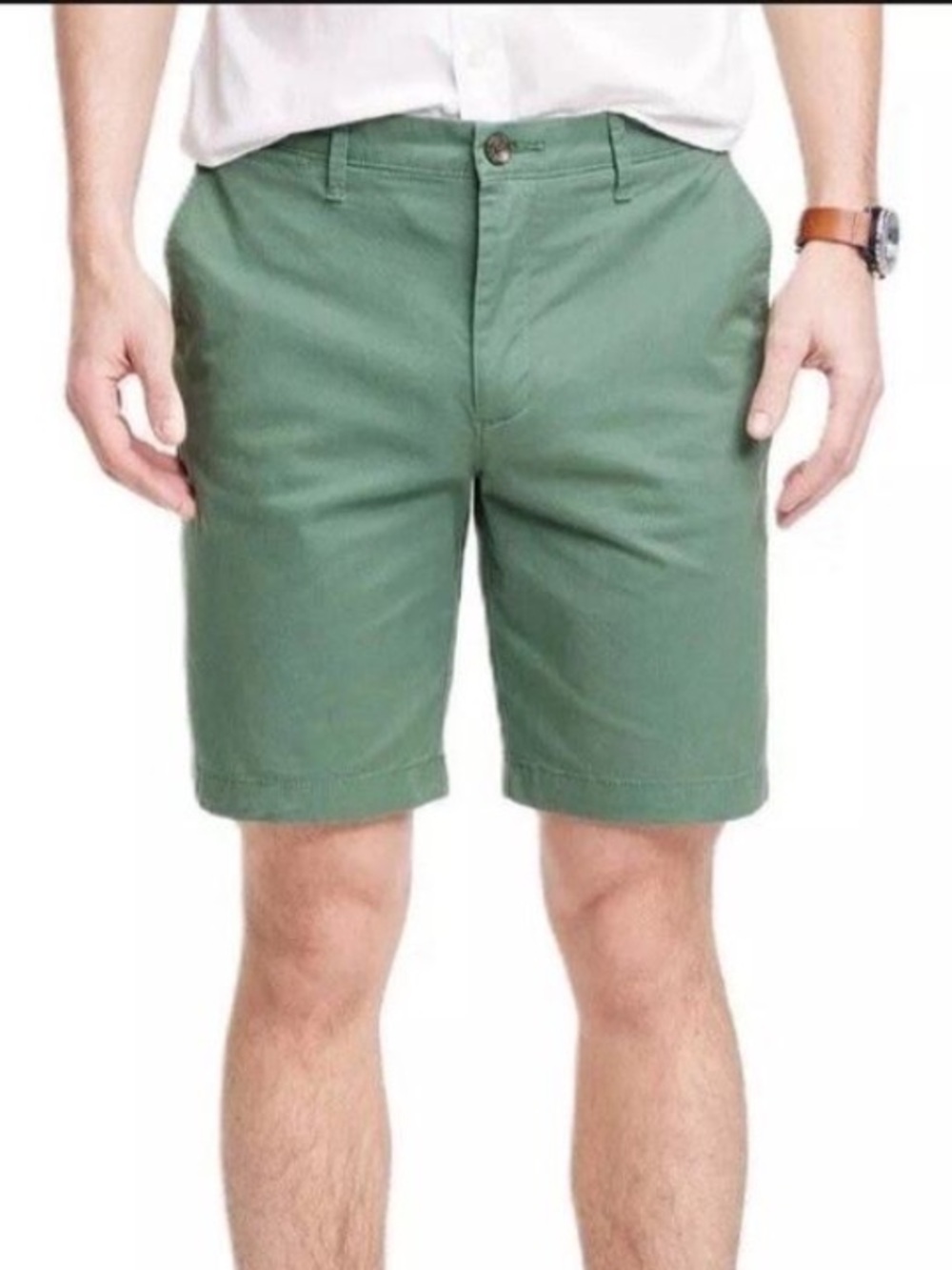 NWT Goodfellow & Co Men's Green Flat Front 9” Chino Shorts | Size 30